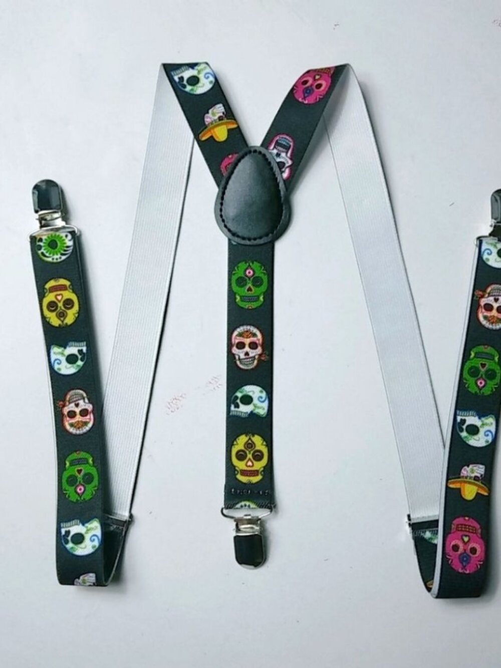 Black Skulls Suspenders